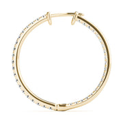 14K Yellow Gold Round Diamond Fashion Earrings
