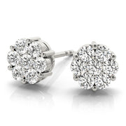 Multi-Stone Round Diamond Fashion Earrings