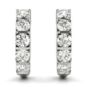 Round Diamond Hoop Earrings