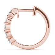Rose Gold Diamond Fashion Hoop Earrings 0.5ctw
