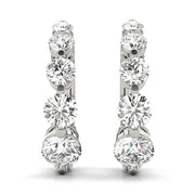 Round Diamond Journey Earring Set