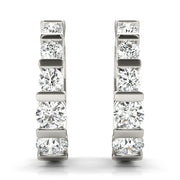 Round Diamond Hoop Earrings