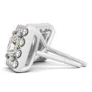 Round Diamond Halo Earrings