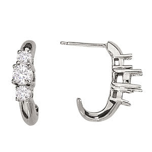 Three Stone Diamond Earring