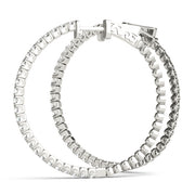 Inside Out Diamond Hoop Earrings