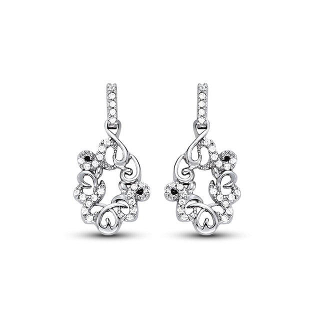 Multi-Diamond Round Stud Earrings
