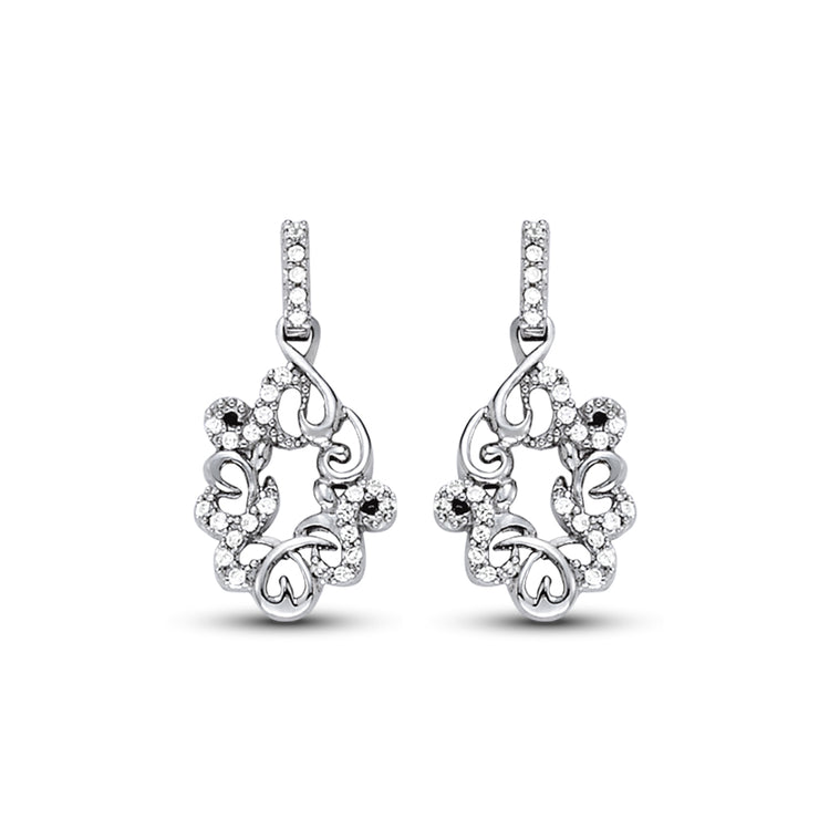 Multi-Diamond Round Stud Earrings