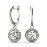 Round Diamond 14K Gold Single Stud Earring