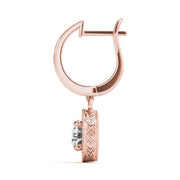 14K Rose Gold 1/2 CT Round Diamond Stud Earrings