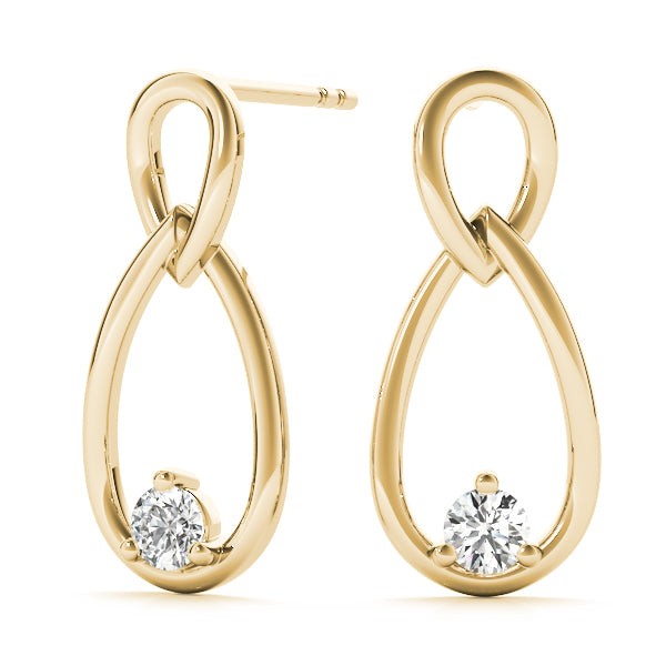 14K Yellow Gold Diamond Stud Earrings | 0.07 CT