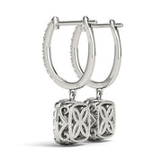 Round Diamond Halo Earring Set