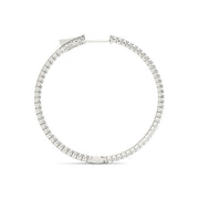 Diamond Inside Out Hoop Earrings in Multiple Gold Options