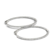 Round Diamond Inside Out Hoop Earrings