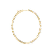 14K Yellow Gold Diamond Inside Out Hoops