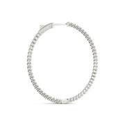 Round Diamond Inside Out Hoop Earrings