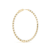 14K Yellow Gold Diamond Inside Out Hoop Earrings