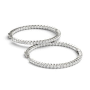 Diamond Inside Out Hoop Earrings in Multiple Metals
