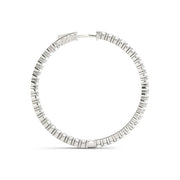 Diamond Inside Out Hoop Earrings in Multiple Metals