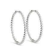 Diamond Inside Out Hoop Earrings in Multiple Gold Options