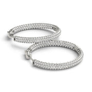 Diamond Inside Out Hoop Earrings