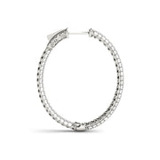 Diamond Inside Out Hoop Earrings in Multiple Metals