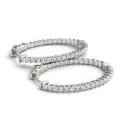 Diamond Inside Out Hoop Earrings in Multiple Metals
