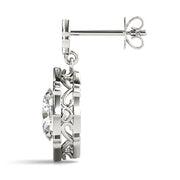 Diamond Halo Round Earrings