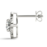 Round Diamond Halo Stud Earrings
