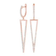 Rose Gold 1/3 CT Diamond Fashion Stud Earrings