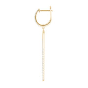 14K Yellow Gold Round Diamond Fashion Earrings