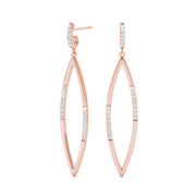 14K Rose Gold Diamond Fashion Earrings