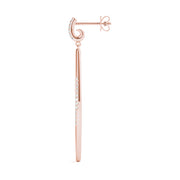 14K Rose Gold Diamond Fashion Earrings