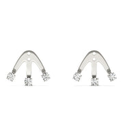 Round Diamond 3-Stone Earring Jackets