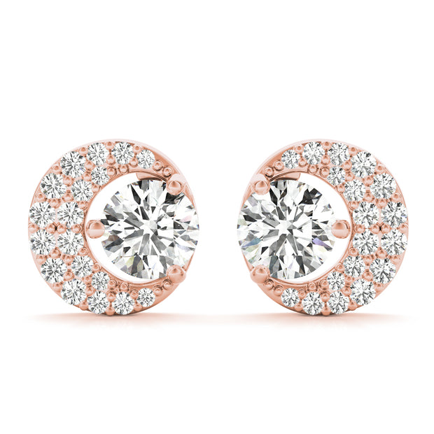 14K Rose Gold 1/3 ct tw Fashion Diamond Earring