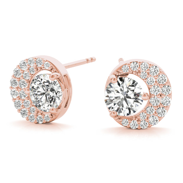 14K Rose Gold 1/3 ct tw Fashion Diamond Earring