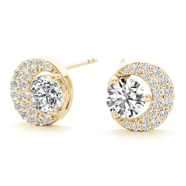 18K Yellow Gold 1/3 ct tw Fashion Diamond Earring