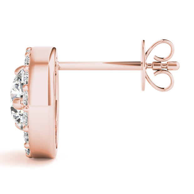 18K Rose Gold 1/3 ct tw Fashion Diamond Earring
