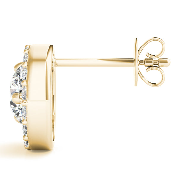 18K Yellow Gold 1/3 ct tw Fashion Diamond Earring