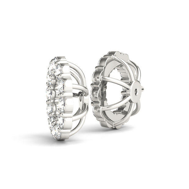 0.60 CTW Round Diamond Earring Jackets