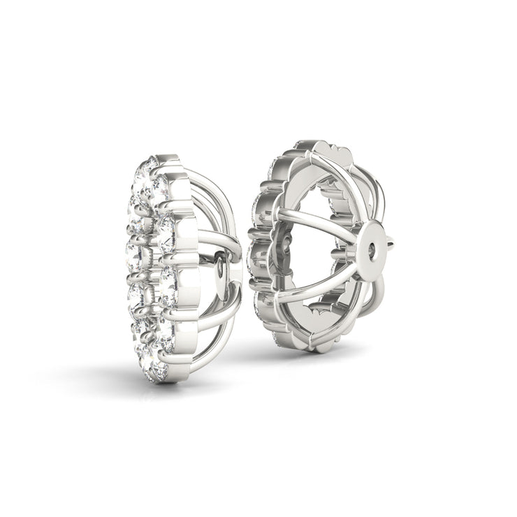 0.60 CTW Round Diamond Earring Jackets