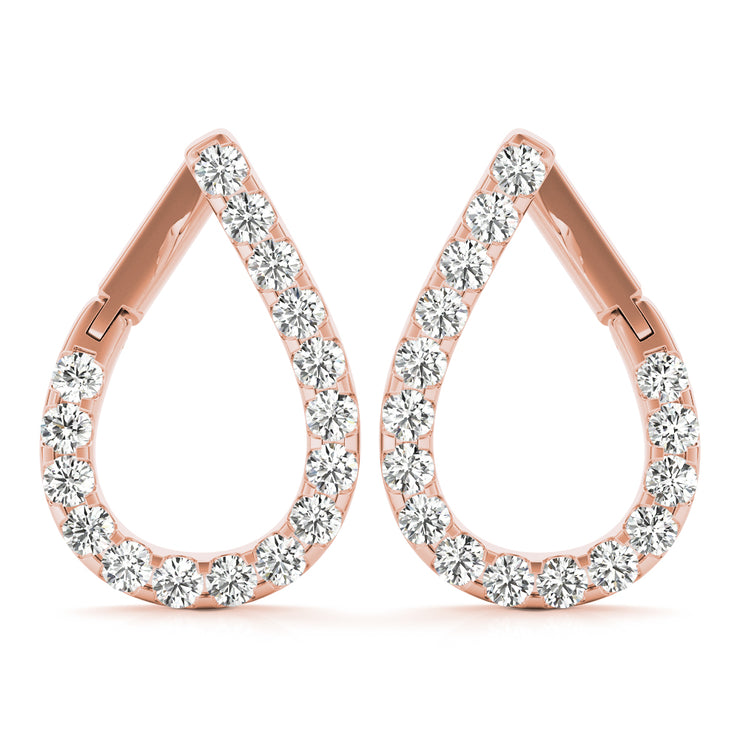 18K Rose Gold 1/3 ct tw Fashion Diamond Earring
