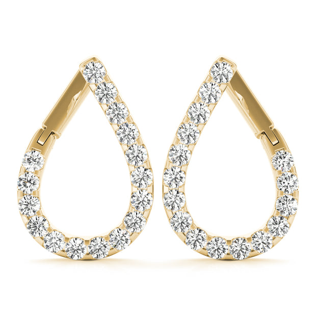 18K Yellow Gold 1/3 ct tw Fashion Diamond Earring