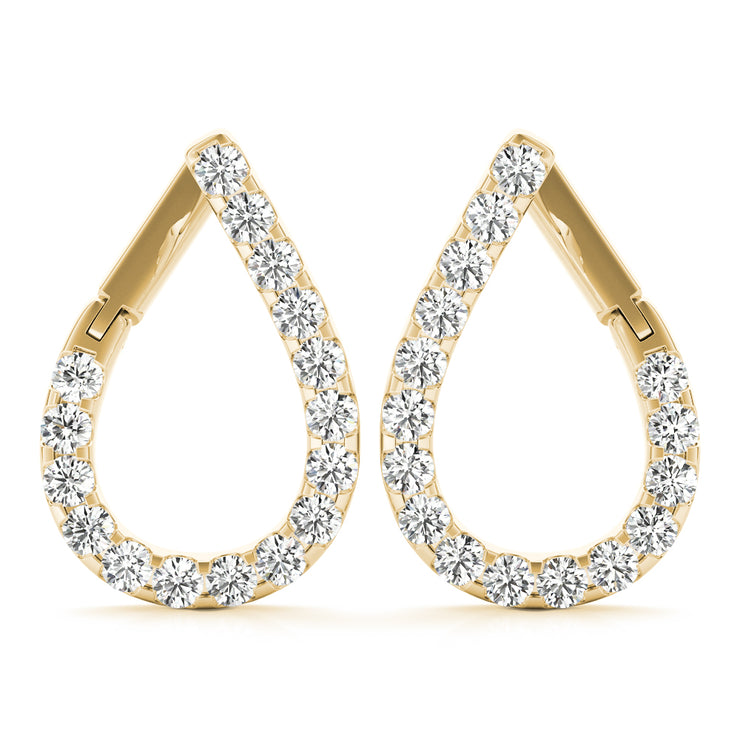 18K Yellow Gold 1/3 ct tw Fashion Diamond Earring