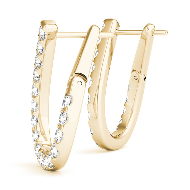18K Yellow Gold 1/3 ct tw Fashion Diamond Earring