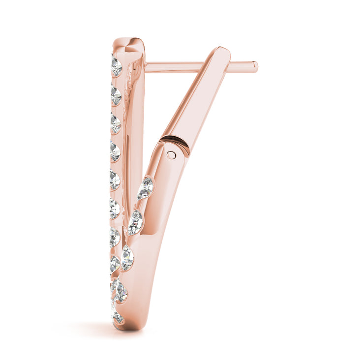 14K Rose Gold 1/3 ct tw Fashion Diamond Earring
