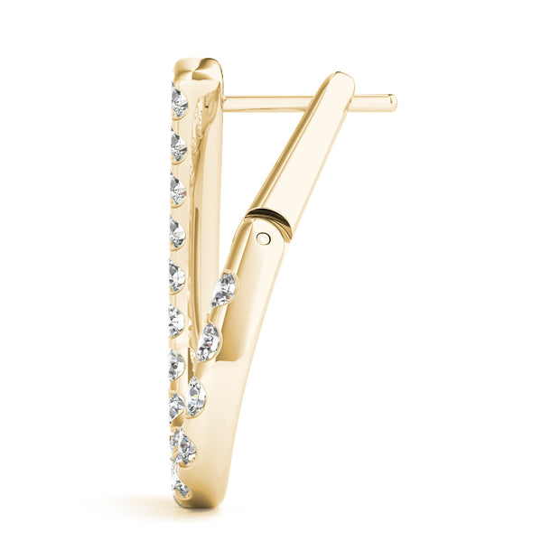 18K Yellow Gold 1/3 ct tw Fashion Diamond Earring