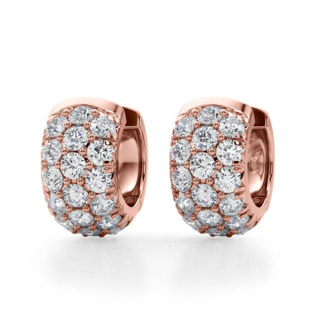 18K Rose Gold 1 1/2 ct tw Fashion Diamond Earring