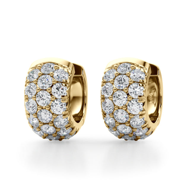 18K Yellow Gold 1 1/2 ct tw Fashion Diamond Earring