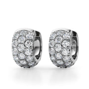 Round Diamond Huggie Earrings