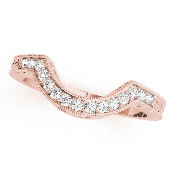 14K Rose Gold 1/6 ct tw Diamond Wedding Ring